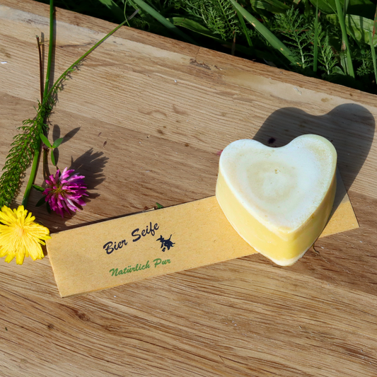 Bio Bier Seife in Herzchenform